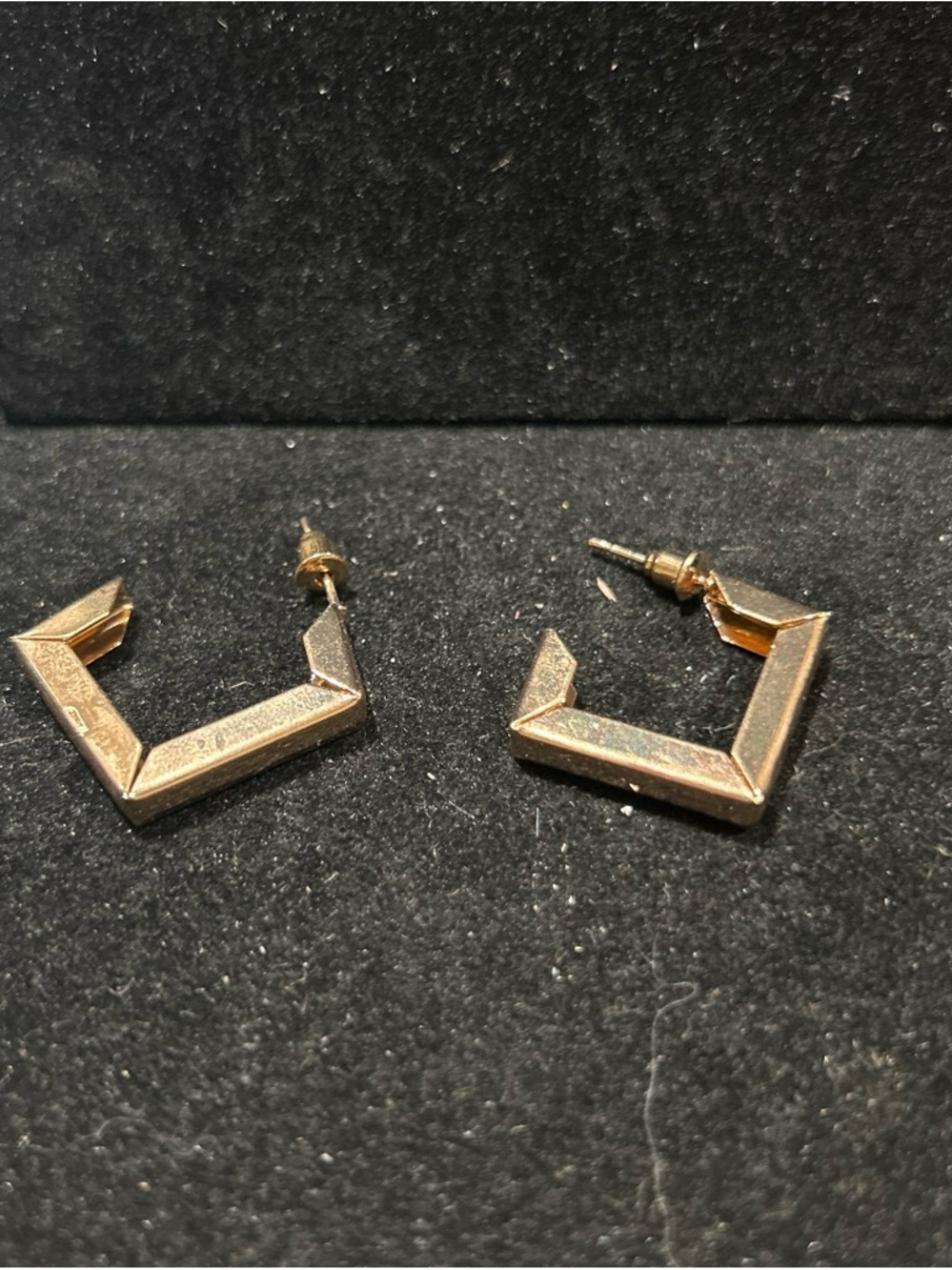 Gold color geometric earrings